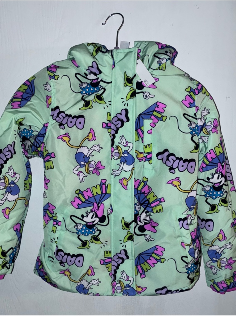 Disney Mint Green Minnie & Daisy Print Hooded Costume Jacket